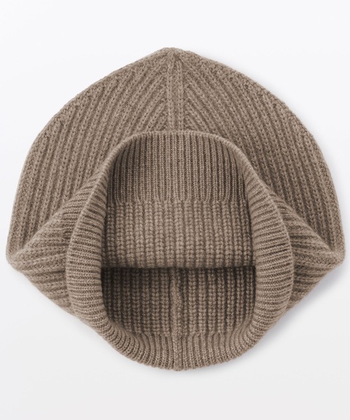 MUJI Labo〕自然のまんまの色 カシミヤニットキャップ（キャップ