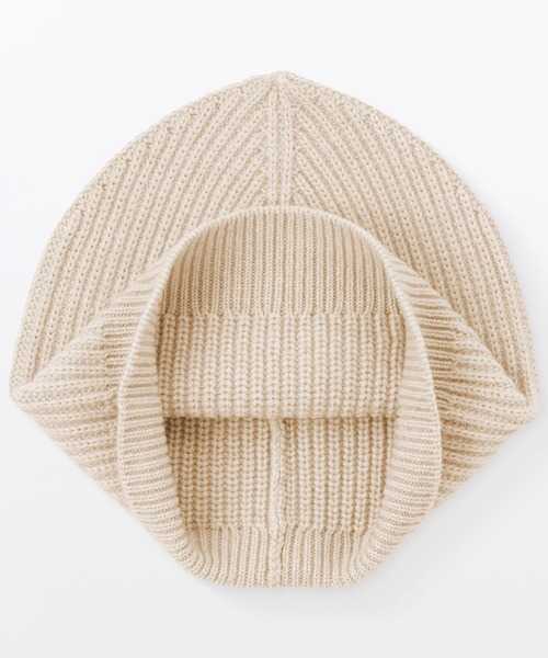 MUJI Labo〕自然のまんまの色 カシミヤニットキャップ（キャップ