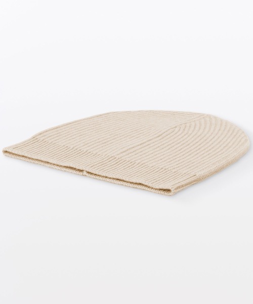 MUJI Labo〕自然のまんまの色 カシミヤニットキャップ（キャップ