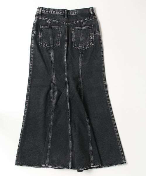 JOHN LAWRENCE SULLIVAN（ジョンローレンスサリバン）の「WASHED DENIM MERMAID LINE SKIRT（デニムスカート・レディース・インディゴブルー/ブラック・SMALL/X-SMALL）」の5枚目の写真