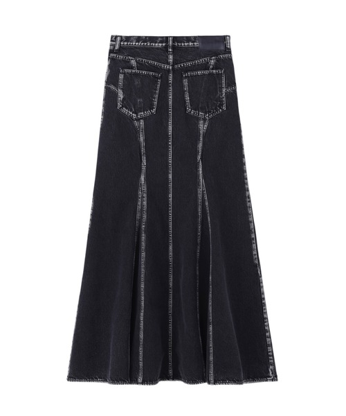 JOHN LAWRENCE SULLIVAN（ジョンローレンスサリバン）の「WASHED DENIM MERMAID LINE SKIRT（デニムスカート・レディース・インディゴブルー/ブラック・SMALL/X-SMALL）」の3枚目の写真