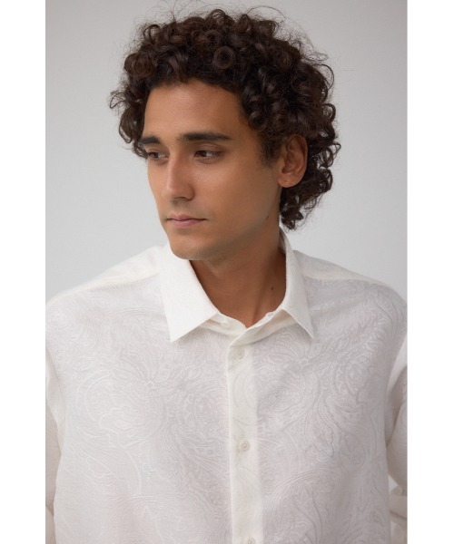 AZUL by moussy(アズールバイマウジー)の「ジャガード総柄シャツ(シャツ/ブラウス・メンズ・ブラック/ホワイト・MEDIUM/LARGE)」の3枚目の写真