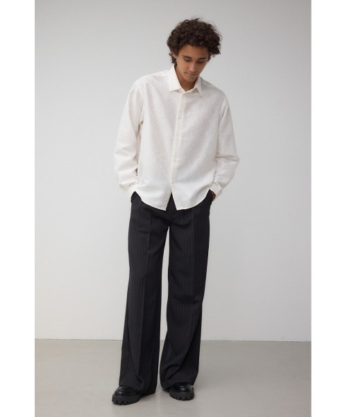 AZUL by moussy(アズールバイマウジー)の「ジャガード総柄シャツ(シャツ/ブラウス・メンズ・ブラック/ホワイト・MEDIUM/LARGE)」の4枚目の写真