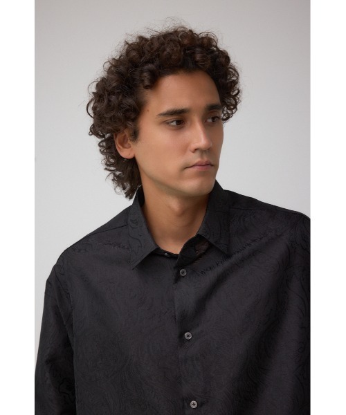 AZUL by moussy(アズールバイマウジー)の「ジャガード総柄シャツ(シャツ/ブラウス・メンズ・ブラック/ホワイト・MEDIUM/LARGE)」の13枚目の写真