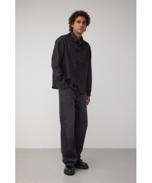 AZUL by moussy(アズールバイマウジー)の「ジャガード総柄シャツ(シャツ/ブラウス・メンズ・ブラック/ホワイト・MEDIUM/LARGE)」の14枚目の写真