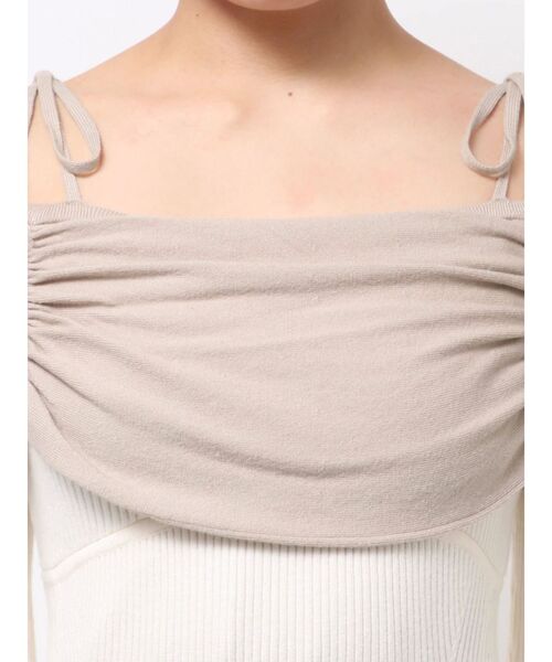 セール】【骨格ストレート向け】バイカラーニットワンピース