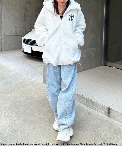 BACK TO THE FIELD（バック トゥー ザ フィールド）の「【MLB】ZIPフーディーボアブルゾン（ブルゾン・レディース・ブラック/オフホワイト/カモフラージュ・FREE）」の15枚目の写真