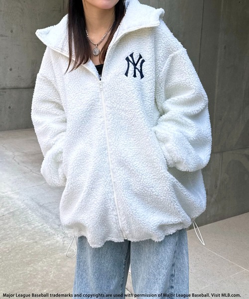 BACK TO THE FIELD（バック トゥー ザ フィールド）の「【MLB】ZIPフーディーボアブルゾン（ブルゾン・レディース・ブラック/オフホワイト/カモフラージュ・FREE）」の16枚目の写真