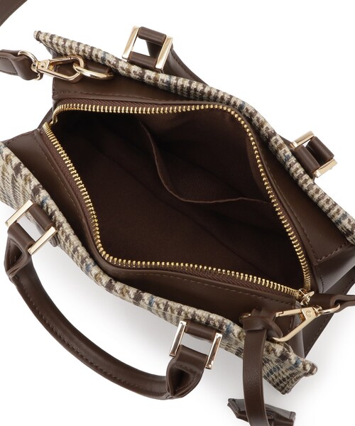 couture brooch(クチュールブローチ)の「アソートスクエアショルダーバッグ(ショルダーバッグ・レディース・ダークブラウン系1/ダークブラウン/ブラック・00)」の9枚目の写真