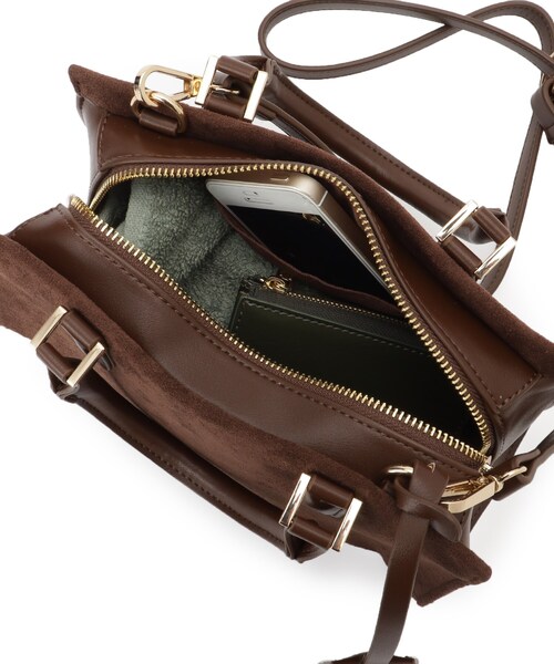 couture brooch(クチュールブローチ)の「アソートスクエアショルダーバッグ(ショルダーバッグ・レディース・ダークブラウン系1/ダークブラウン/ブラック・00)」の11枚目の写真