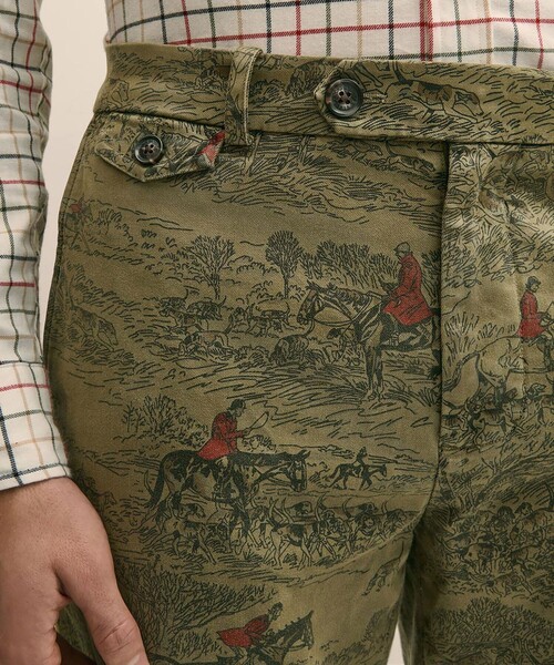 ストレッチコットンツイル ポールブラウン オーバーダイ チノパンツ