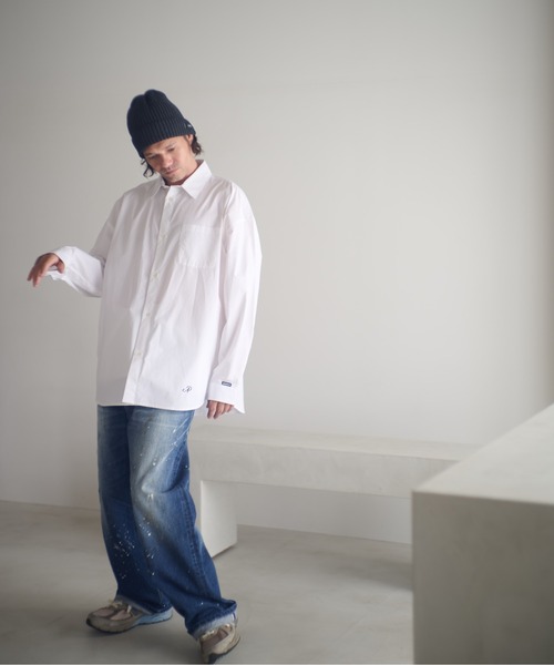 ADAM PATEK(アダムパテック)の「ADAMPATEK/James Fabric typewriter shirt/ジェームスファブリック刺繍入りタイプライターシャツ(AP2525006)(シャツ/ブラウス・レディース・ベージュ/ブラック/ホワイト・1/2)」の11枚目の写真