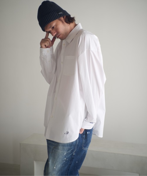 ADAM PATEK(アダムパテック)の「ADAMPATEK/James Fabric typewriter shirt/ジェームスファブリック刺繍入りタイプライターシャツ(AP2525006)(シャツ/ブラウス・レディース・ベージュ/ブラック/ホワイト・1/2)」の13枚目の写真