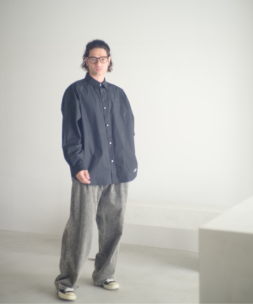 ADAM PATEK(アダムパテック)の「ADAMPATEK/James Fabric typewriter shirt/ジェームスファブリック刺繍入りタイプライターシャツ(AP2525006)(シャツ/ブラウス・レディース・ベージュ/ブラック/ホワイト・1/2)」の6枚目の写真