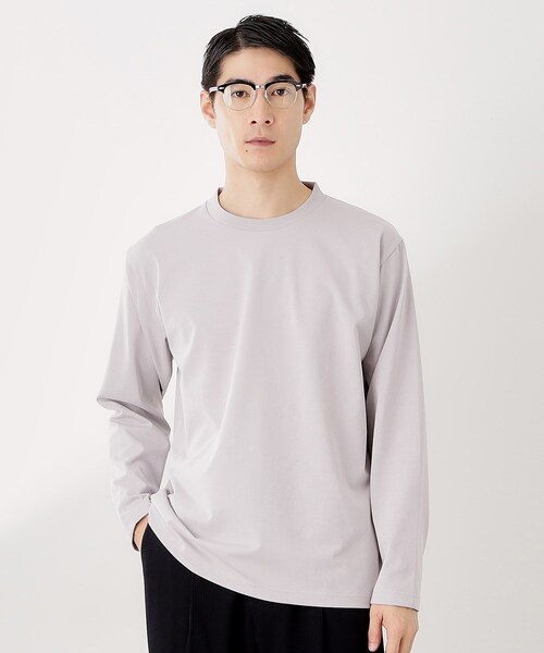 THE SHOP TK (ザ ショップ ティーケー )の「ジャケット長袖Tシャツ 【ON/OFF兼用】(Tシャツ/カットソー・メンズ・オフホワイト/ライトグレー・01/02/03/04)」の2枚目の写真