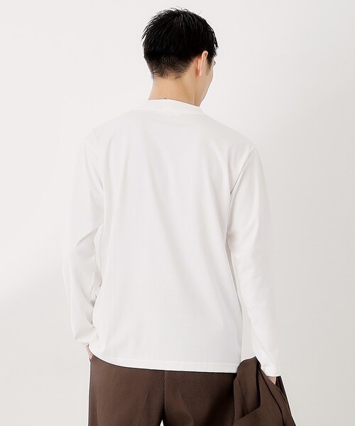 THE SHOP TK (ザ ショップ ティーケー )の「ジャケット長袖Tシャツ 【ON/OFF兼用】(Tシャツ/カットソー・メンズ・オフホワイト/ライトグレー・01/02/03/04)」の4枚目の写真
