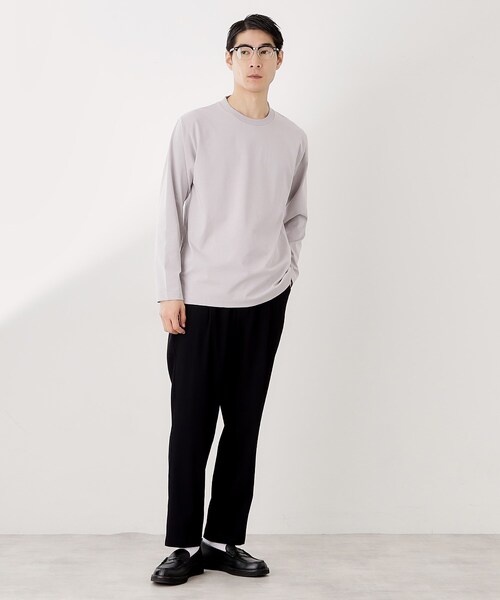 THE SHOP TK (ザ ショップ ティーケー )の「ジャケット長袖Tシャツ 【ON/OFF兼用】(Tシャツ/カットソー・メンズ・オフホワイト/ライトグレー・01/02/03/04)」の9枚目の写真