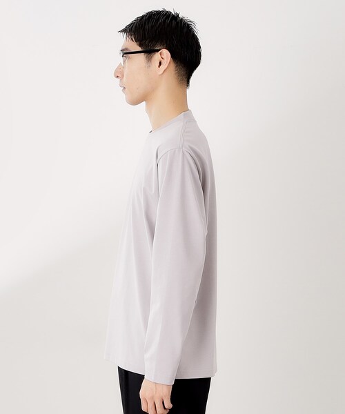 THE SHOP TK (ザ ショップ ティーケー )の「ジャケット長袖Tシャツ 【ON/OFF兼用】(Tシャツ/カットソー・メンズ・オフホワイト/ライトグレー・01/02/03/04)」の12枚目の写真
