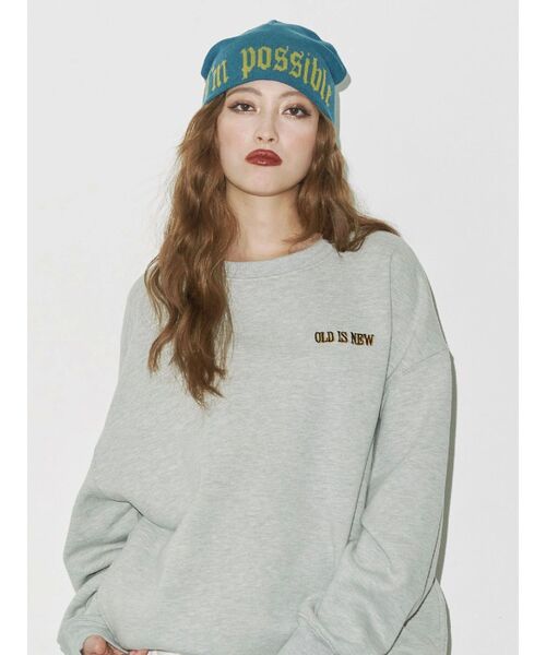 EVRIS（エヴリス）の「ジャガードニット帽（ニットキャップ/ビーニー・レディース・ブラック/ブルー・FREE）」の3枚目の写真