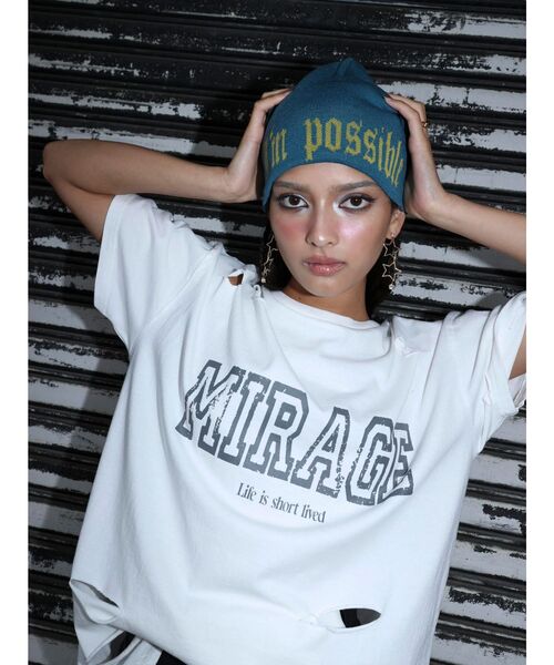 EVRIS（エヴリス）の「ジャガードニット帽（ニットキャップ/ビーニー・レディース・ブラック/ブルー・FREE）」の8枚目の写真