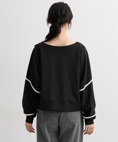 nissen(ニッセン)の「コード刺しゅうスウェットトップス<大きいサイズ有>(Tシャツ/カットソー・レディース・アイボリー/ブラック/杢グレー・S/M/L/LL)」の19枚目の写真