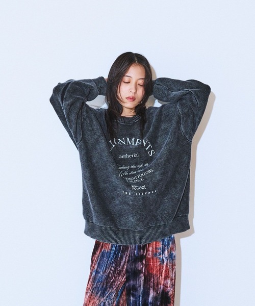 JEANASIS（ジーナシス）の「アーチMIXロゴニットプルオーバー/603819（ニット/セーター・レディース・アイボリー/ボルドー/ブラック系その他/ネイビー系・FREE）」の13枚目の写真