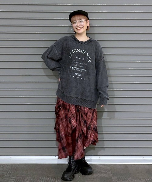 アーチMIXロゴニットプルオーバー/603819（ニット/セーター