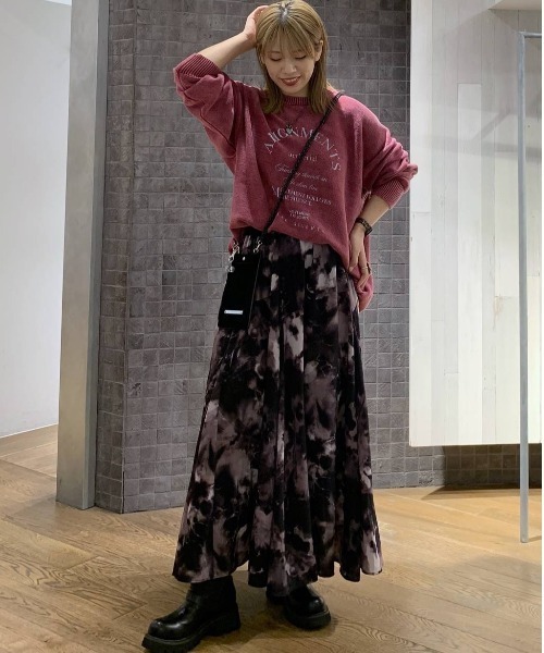 JEANASIS（ジーナシス）の「アーチMIXロゴニットプルオーバー/603819（ニット/セーター・レディース・アイボリー/ボルドー/ブラック系その他/ネイビー系・FREE）」の6枚目の写真