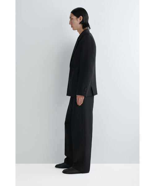 セール】ノーラペル仕立てウール混ブレザー（テーラードジャケット