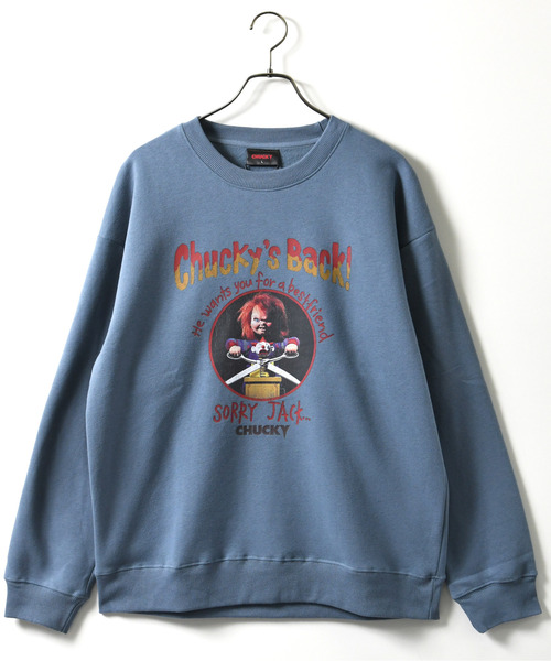 neos(ネオス)の「【neos】ルーズシルエット CHUCKY チャッキー プリント 裏起毛 スウェット トレーナー(スウェット・メンズ・オフホワイト/ブラック系2/ブルー/ブラック系1・MEDIUM/LARGE/X-LARGE)」の8枚目の写真