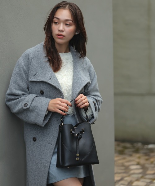 VIS（ビス）の「尾州シャギースタンドカラーロングコート/静電気防止・WEB限定PS・TMサイズ（その他アウター・レディース・チャコールグレー/グレー系その他・S/M/PS/TM）」の9枚目の写真