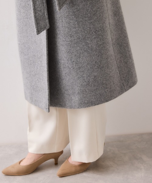 VIS（ビス）の「尾州シャギースタンドカラーロングコート/静電気防止・WEB限定PS・TMサイズ（その他アウター・レディース・チャコールグレー/グレー系その他・S/M/PS/TM）」の14枚目の写真
