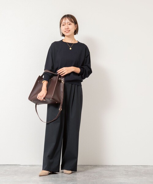 NOLLEY’S（ノーリーズ）の「ウォッシャブルイージーワイドパンツ（その他パンツ・レディース・ブルー系その他7/オフホワイト/グレー・38/36/39）」の14枚目の写真