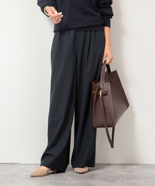 NOLLEY’S（ノーリーズ）の「ウォッシャブルイージーワイドパンツ（その他パンツ・レディース・ブルー系その他7/オフホワイト/グレー・38/36/39）」の18枚目の写真