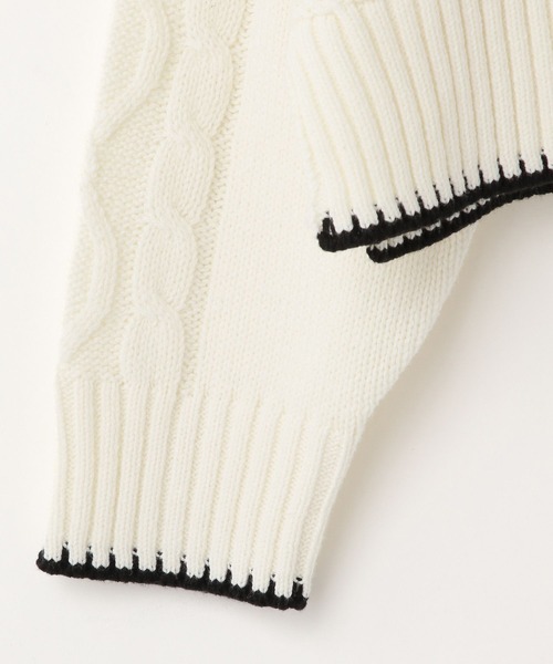 LOWRYS FARM（ローリーズファーム）の「クラフトニットプルオーバー　591620（ニット/セーター・キッズ・オフホワイト/グレー・150cm/130cm/110cm）」の5枚目の写真