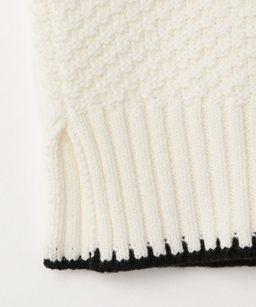 LOWRYS FARM（ローリーズファーム）の「クラフトニットプルオーバー　591620（ニット/セーター・キッズ・オフホワイト/グレー・150cm/130cm/110cm）」の9枚目の写真