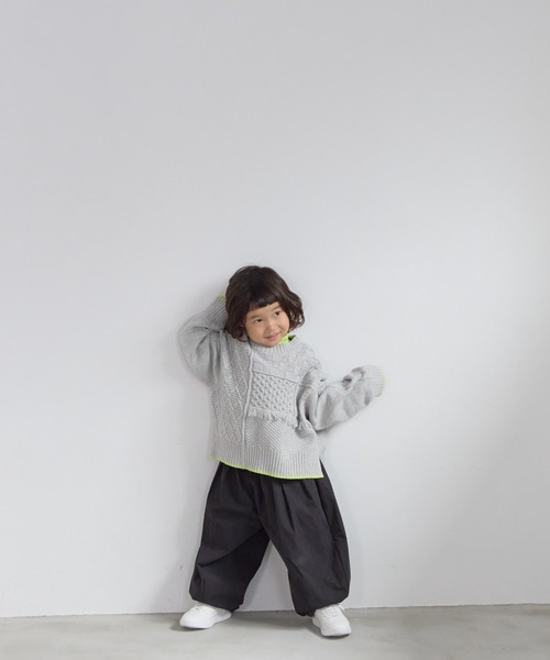 LOWRYS FARM（ローリーズファーム）の「クラフトニットプルオーバー　591620（ニット/セーター・キッズ・オフホワイト/グレー・150cm/130cm/110cm）」の18枚目の写真