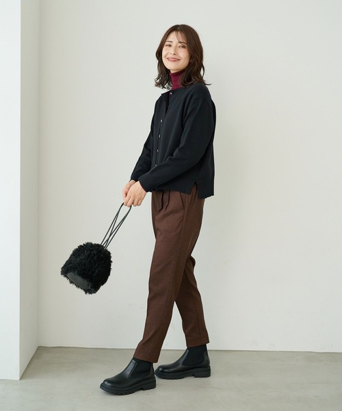 FOUND GOOD（ファウンドグッド）の「マイラクメタルボタンニットCD（カーディガン/ボレロ・レディース・ピンク系2/ベージュ/ブラック/グレー系5・L/M/S）」の6枚目の写真