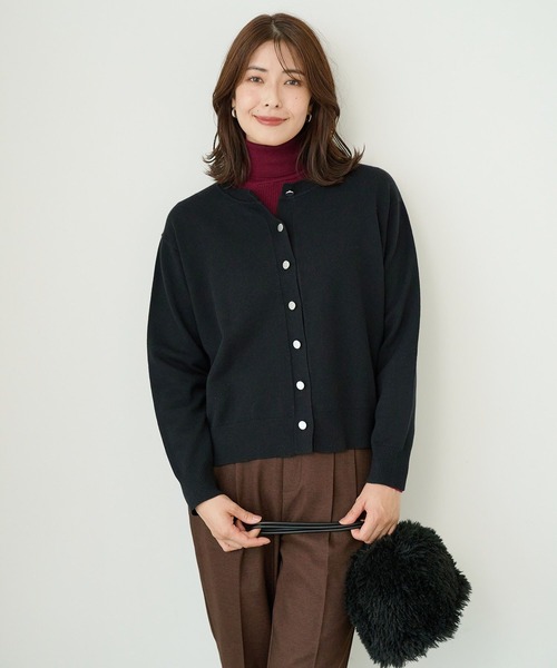 FOUND GOOD（ファウンドグッド）の「マイラクメタルボタンニットCD（カーディガン/ボレロ・レディース・ピンク系2/ベージュ/ブラック/グレー系5・L/M/S）」の7枚目の写真