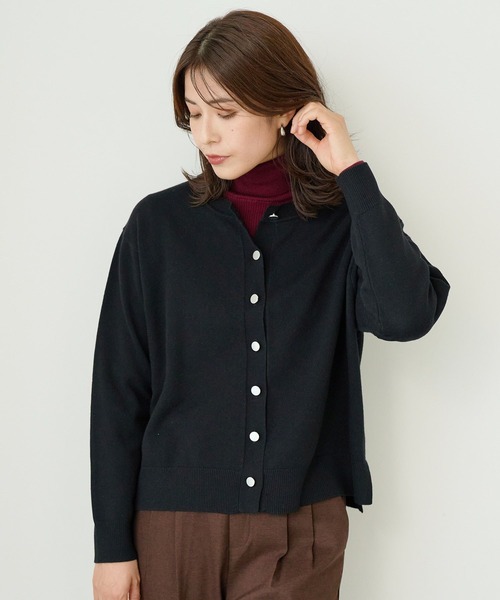 FOUND GOOD（ファウンドグッド）の「マイラクメタルボタンニットCD（カーディガン/ボレロ・レディース・ピンク系2/ベージュ/ブラック/グレー系5・L/M/S）」の8枚目の写真