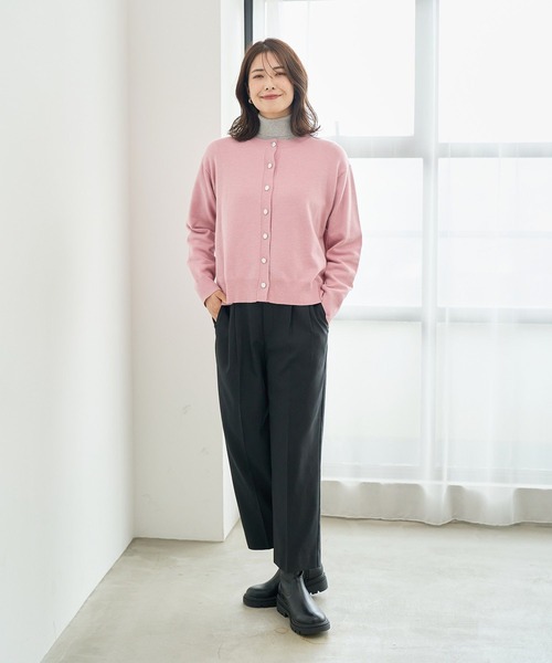 FOUND GOOD（ファウンドグッド）の「マイラクメタルボタンニットCD（カーディガン/ボレロ・レディース・ピンク系2/ベージュ/ブラック/グレー系5・L/M/S）」の17枚目の写真