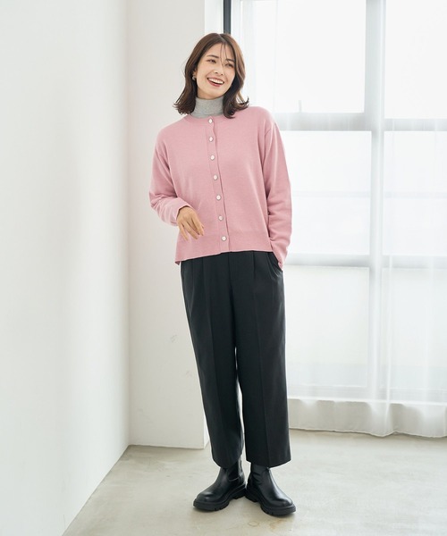 FOUND GOOD（ファウンドグッド）の「マイラクメタルボタンニットCD（カーディガン/ボレロ・レディース・ピンク系2/ベージュ/ブラック/グレー系5・L/M/S）」の18枚目の写真