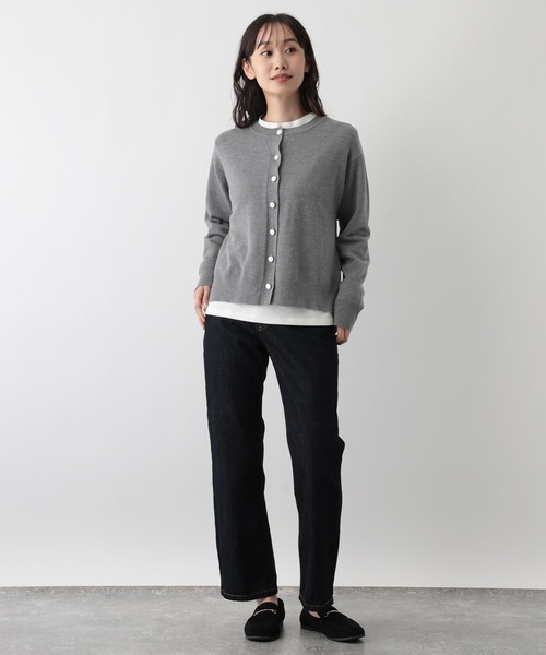 FOUND GOOD（ファウンドグッド）の「マイラクメタルボタンニットCD（カーディガン/ボレロ・レディース・ピンク系2/ベージュ/ブラック/グレー系5・L/M/S）」の21枚目の写真