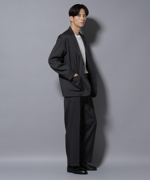 NANO universe（ナノユニバース）の「リラックスドロップジャケット(セットアップ可)（テーラードジャケット・メンズ・グレー/スミクロ/グレー系その他4・L/M/S）」の20枚目の写真