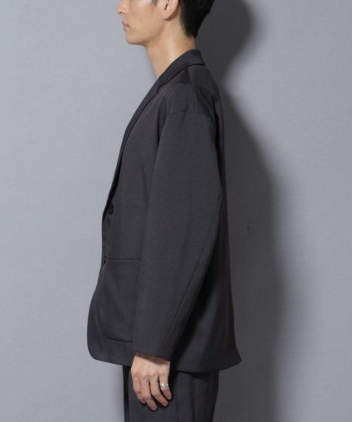 NANO universe（ナノユニバース）の「リラックスドロップジャケット(セットアップ可)（テーラードジャケット・メンズ・グレー/スミクロ/グレー系その他4・L/M/S）」の18枚目の写真