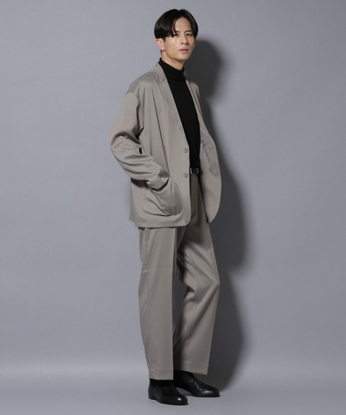 NANO universe（ナノユニバース）の「リラックスドロップジャケット(セットアップ可)（テーラードジャケット・メンズ・グレー/スミクロ/グレー系その他4・L/M/S）」の7枚目の写真