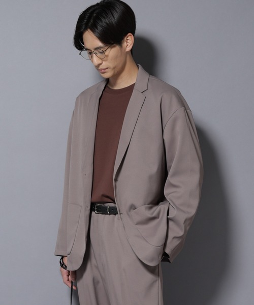 NANO universe（ナノユニバース）の「リラックスドロップジャケット(セットアップ可)（テーラードジャケット・メンズ・グレー/スミクロ/グレー系その他4・L/M/S）」の4枚目の写真