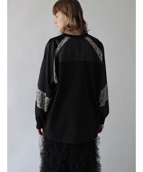 :ETHROF(イーサオブ)の「SATIN×LACE NUMBERNG LONG SLEEVE GAME SHIRT(Tシャツ/カットソー・レディース・ブラック/ネイビー・FREE)」の13枚目の写真