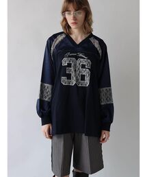 SATIN×LACE NUMBERNG LONG SLEEVE GAME SHIRT