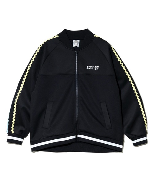 ScoLar（スカラー）の「ScoLar/スカラー　刺繍ジャージBZ（ブルゾン・レディース・パープル/アイボリー/ブラック・FREE）」の15枚目の写真